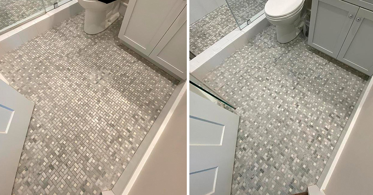 Our Tile and Grout Cleaners Restore the Condition of This Bathroom