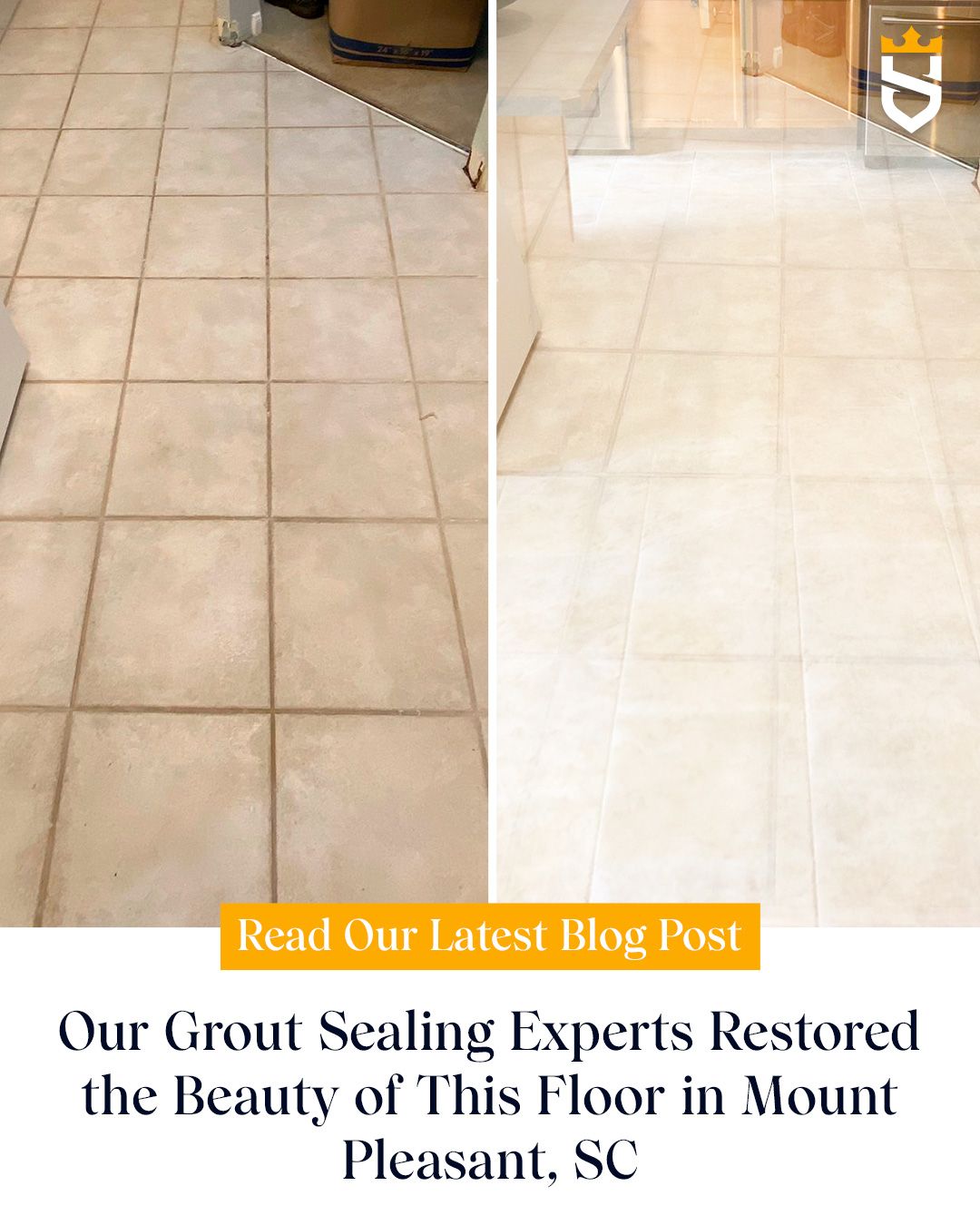 Our Grout Sealing Experts Restored the Beauty of This Floor in Mount Pleasant, SC