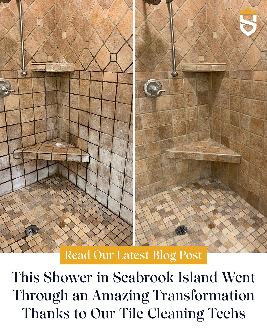 This Shower in Seabrook Island Went Through an Amazing Transformation Thanks to Our Tile Cleaning Techs
