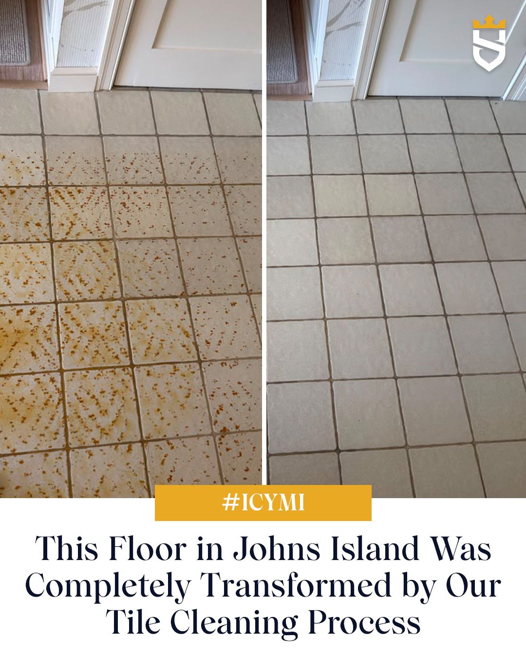 This Floor in Johns Island Was Completely Transformed by Our Tile Cleaning Process